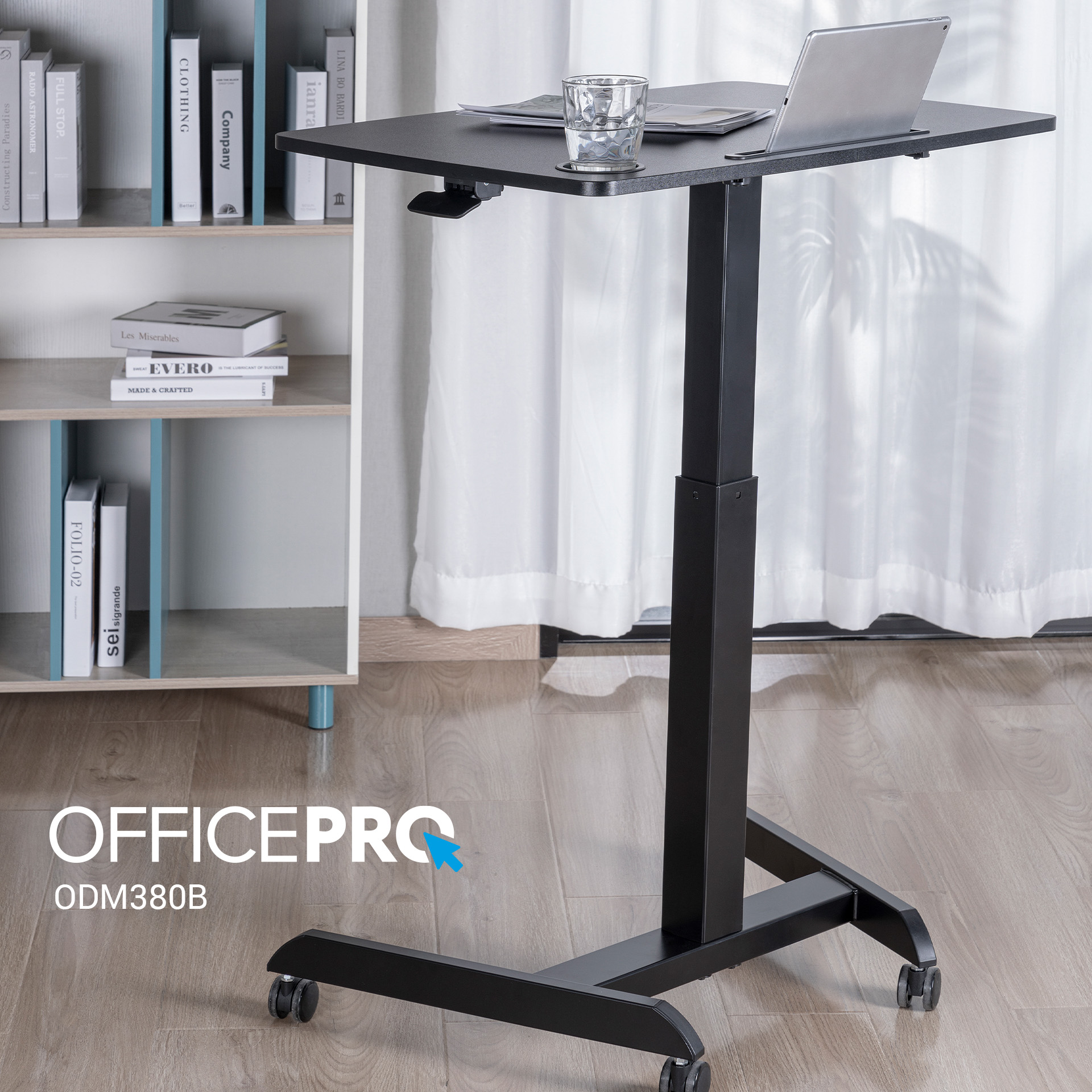 Мобільний робочий столик OfficePro Black (ODM380B) - фото 17