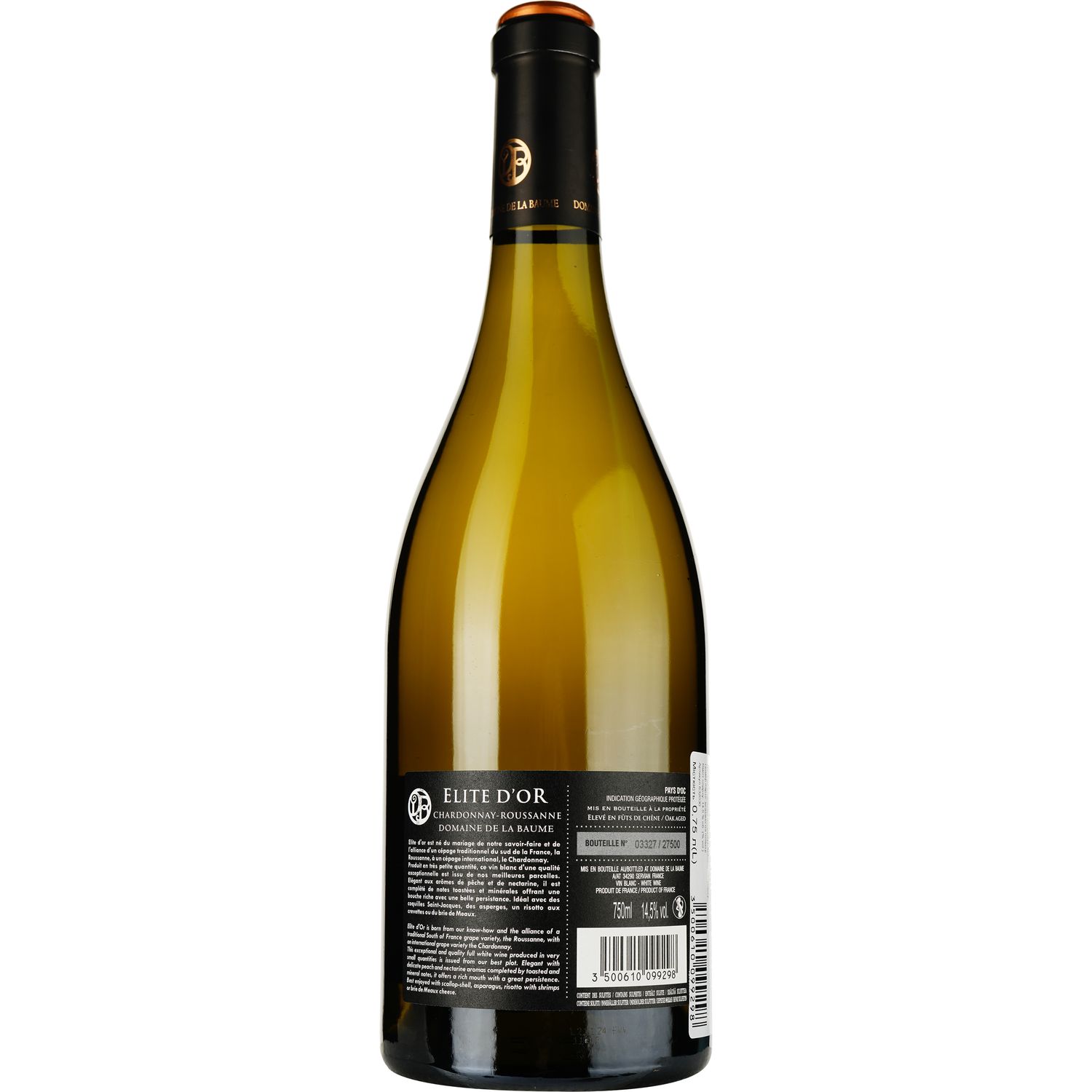 Вино Domaine De La Baume Chardonnay 2021 IGP Pays d'Oc белое сухое 0.75 л - фото 2