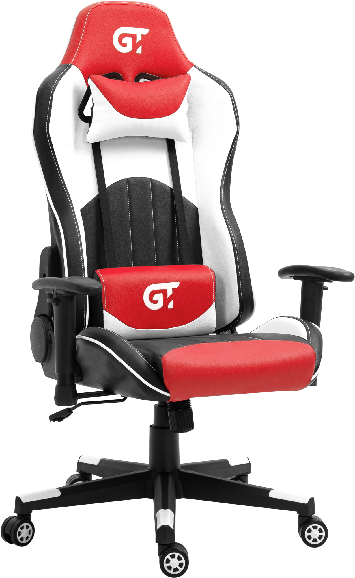 Геймерське крісло GT Racer чорне червоно-біле (X-5813 Black/Red/White) - фото 2
