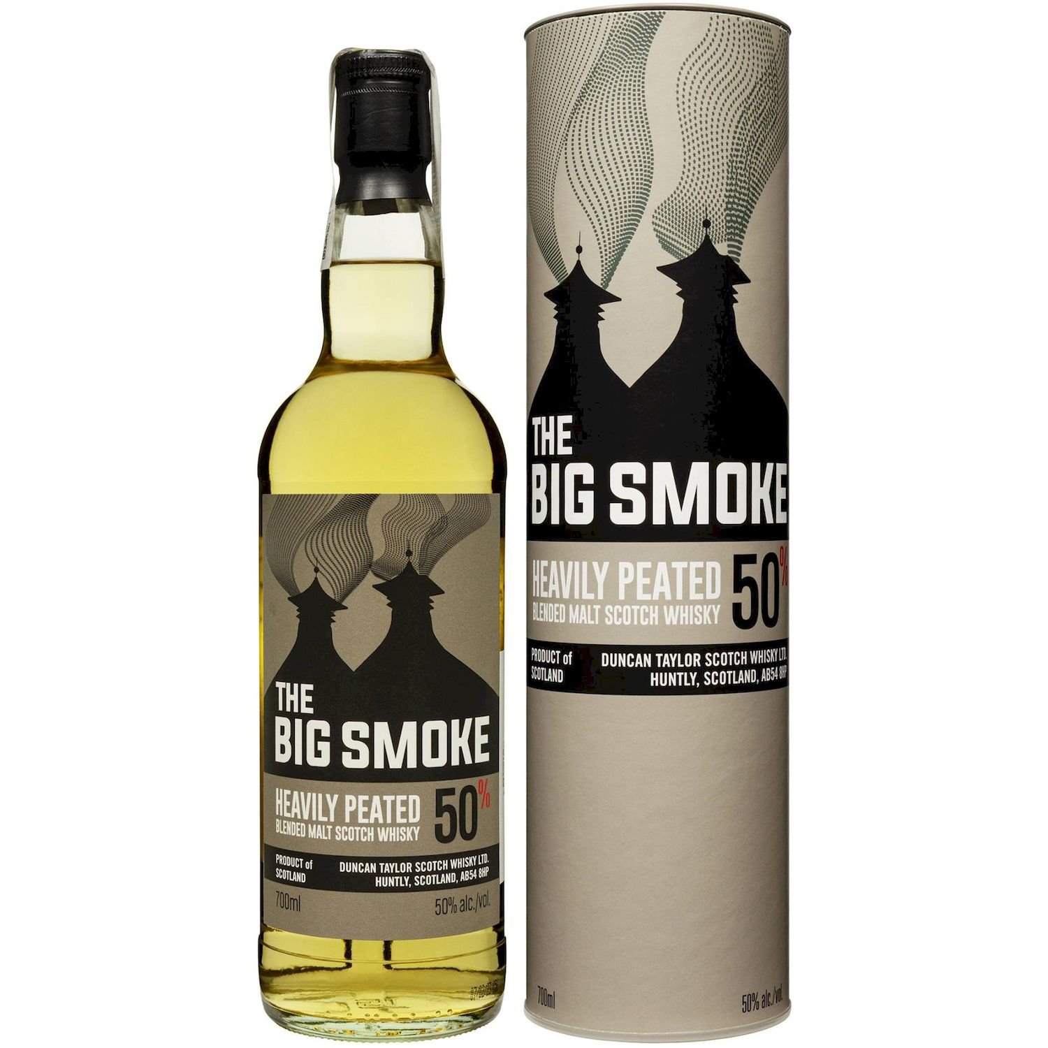 Виски The Big Smoke Blended Malt Scotch Whisky, 50%, 0,7 л в тубусе - фото 1
