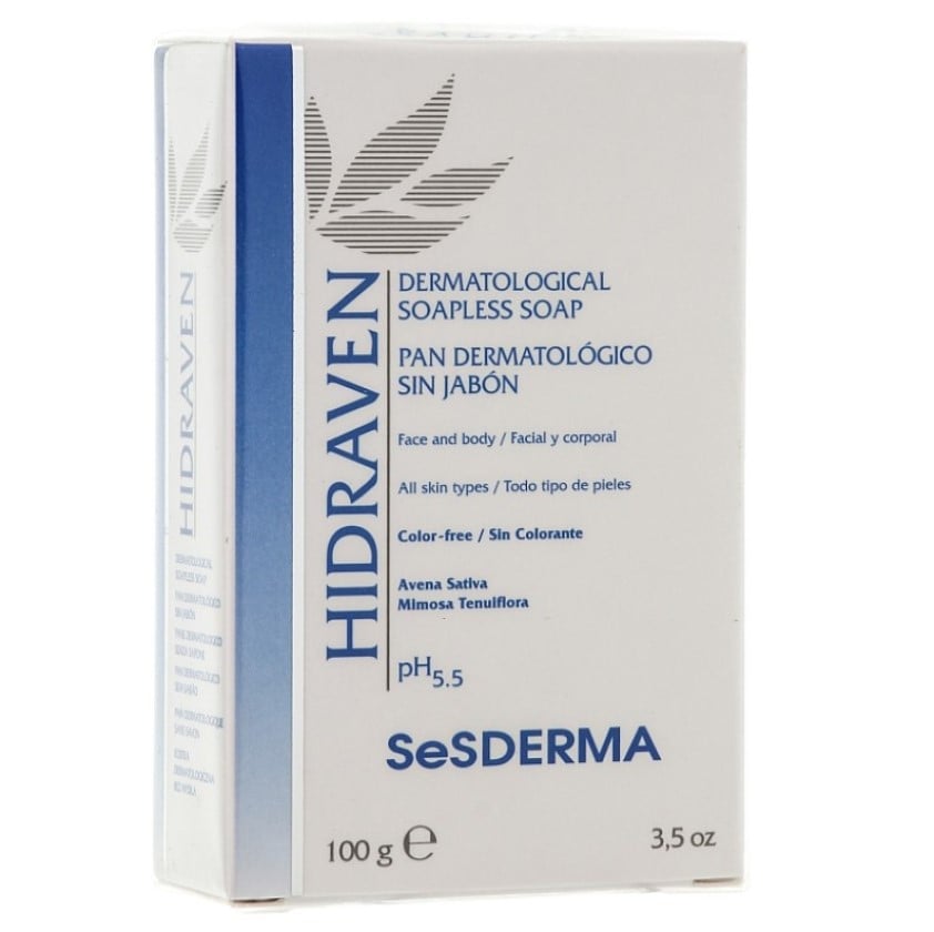 Дерматологическое мыло Sesderma Laboratories Hidraven Dermatological Bar, для всех типов кожи, 100 г - фото 1