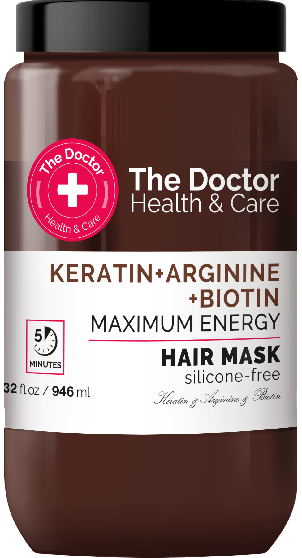 Маска для волосся The Doctor Health&Care Keratin + Arginine + Biotin Maximum Energy Hair Mask, 946 мл - фото 1