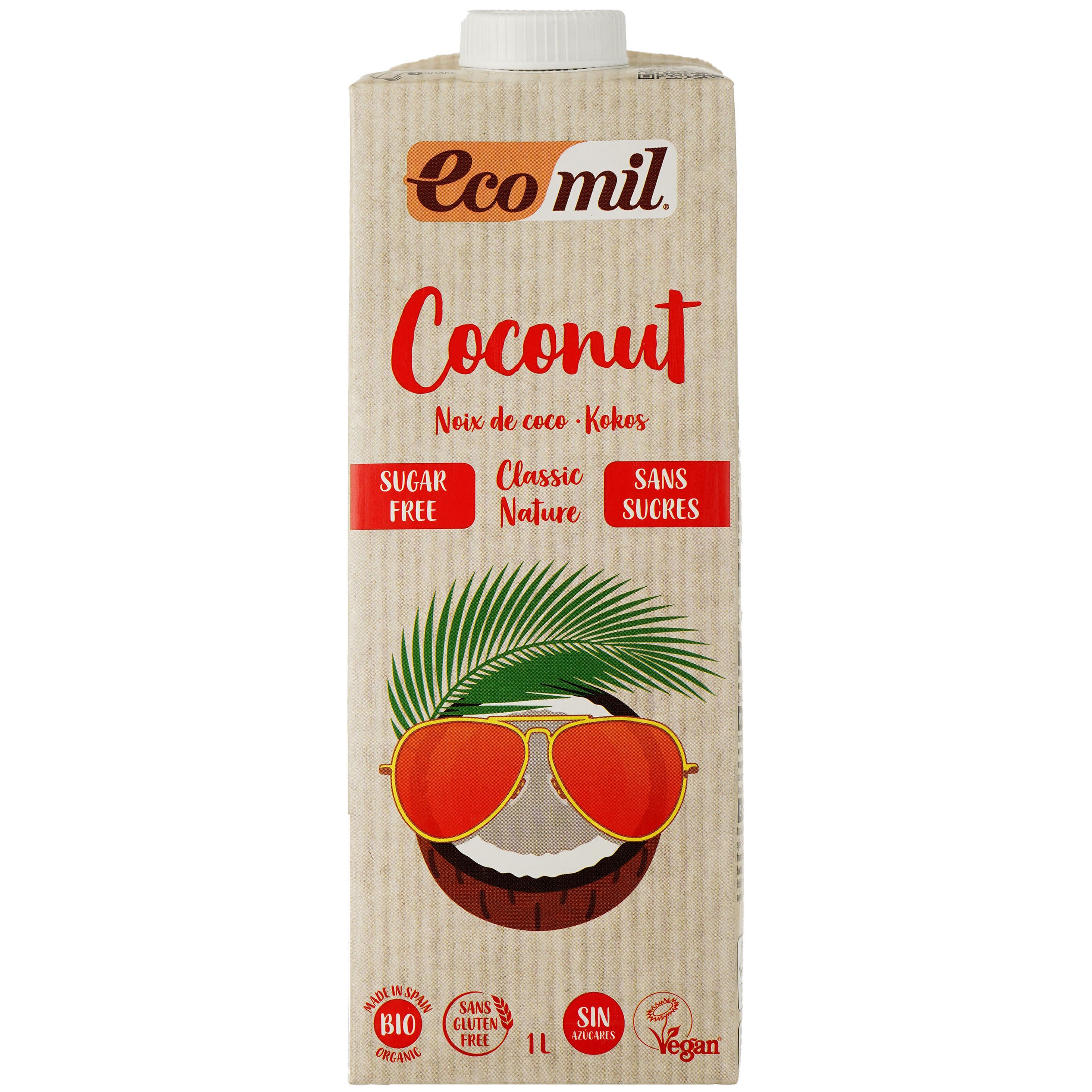 Напій кокосовий Ecomil без цукру 1 л - фото 1