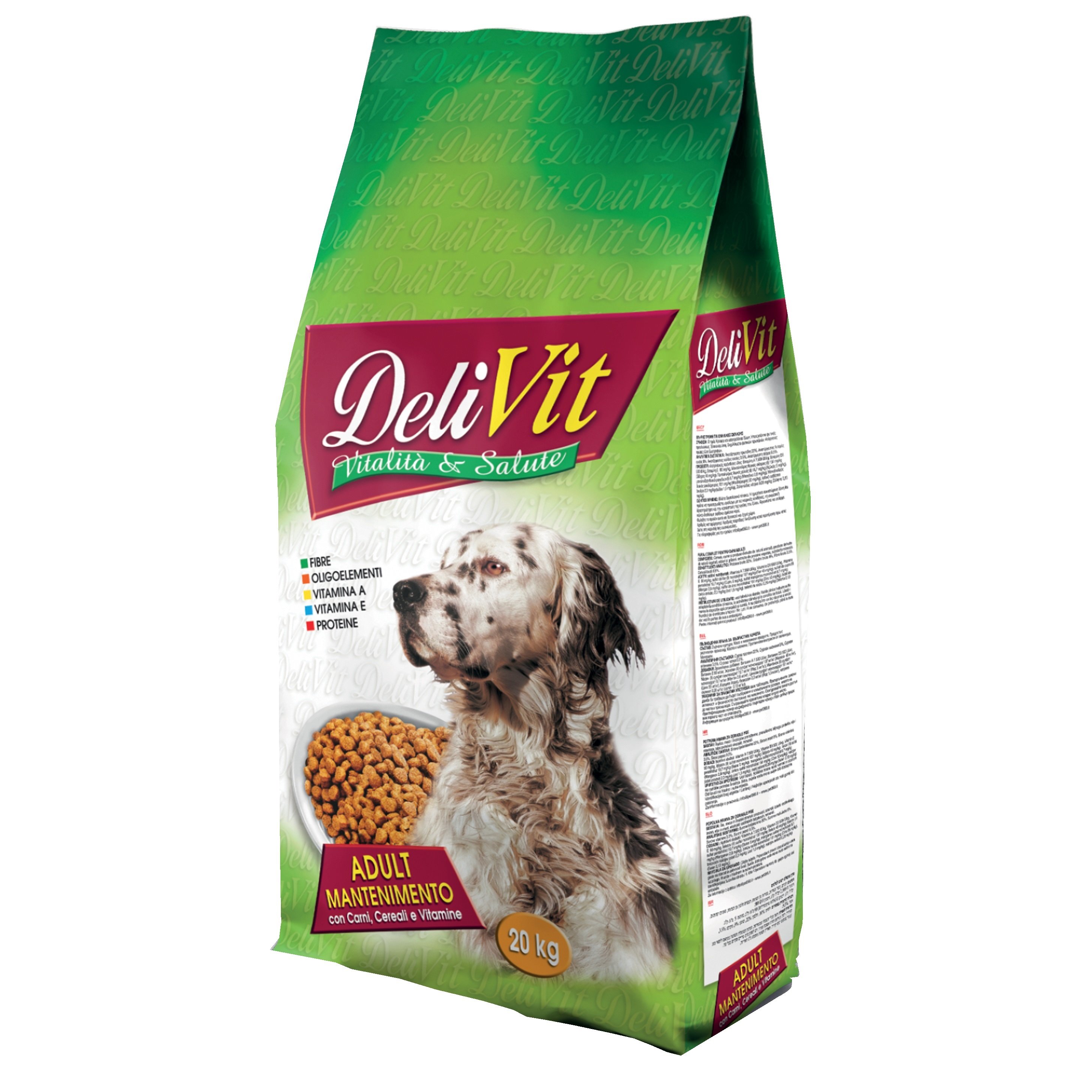 Сухий корм Delivit Maintenance для дорослих собак з м'ясом, злаками та вітамінами, 20 кг - фото 1