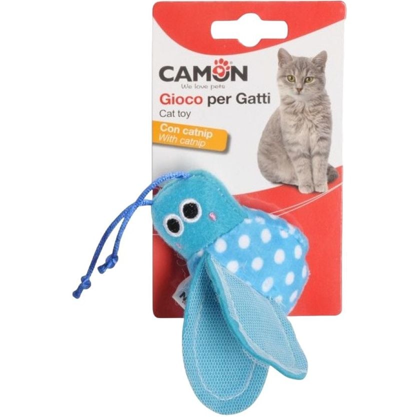 Іграшка для котів Camon Барвиста комаха, з ароматом котячої м'яти, 8 см, в асортименті - фото 2