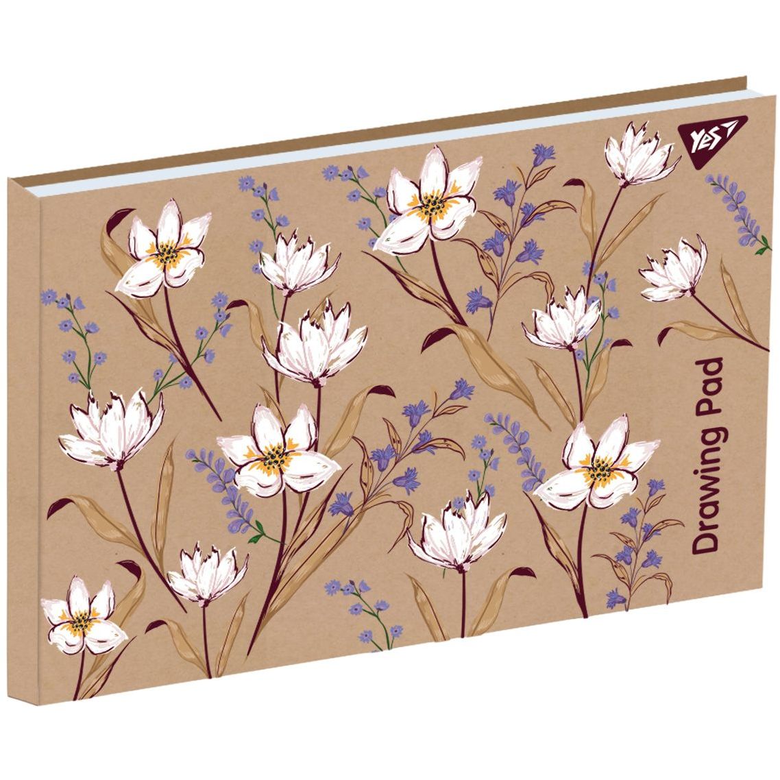 Альбом для малювання Yes White flowers, А4, 20 аркушів (130542) - фото 1