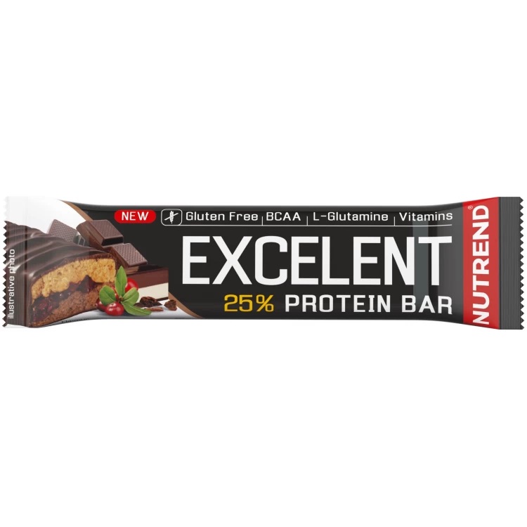 Батончик протеиновый Nutrend Excelent Protein Bar шоколад-нуга с клюквой 85 г - фото 1