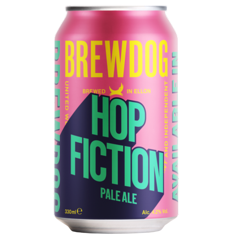 Пиво BrewDog Hop Fiction, светлое, 4,2%, ж/б, 0,33 л (918612) - фото 1
