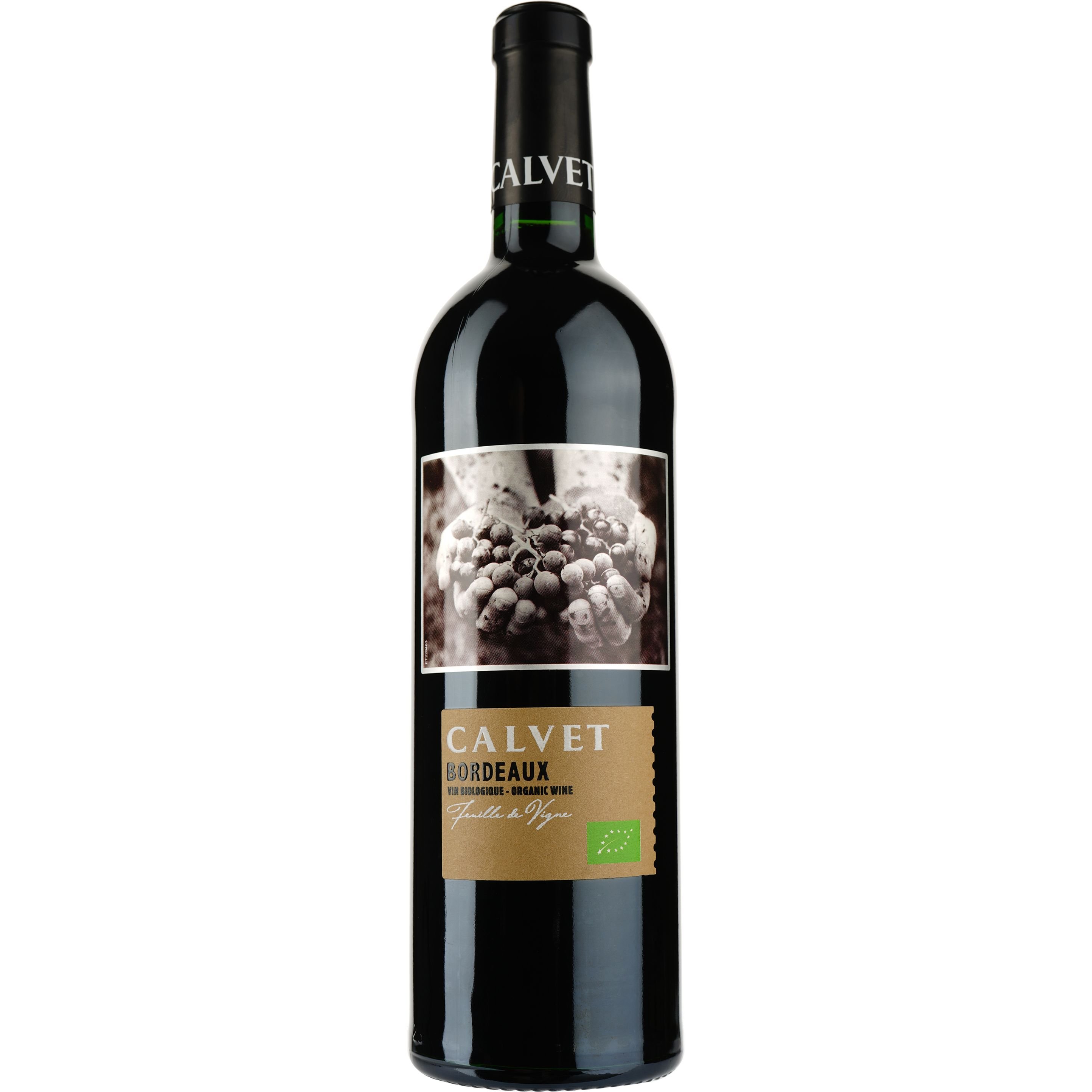 Вино Calvet Feuille de Vigne Bordeaux AOP, красное, сухое, 0,75 л - фото 1