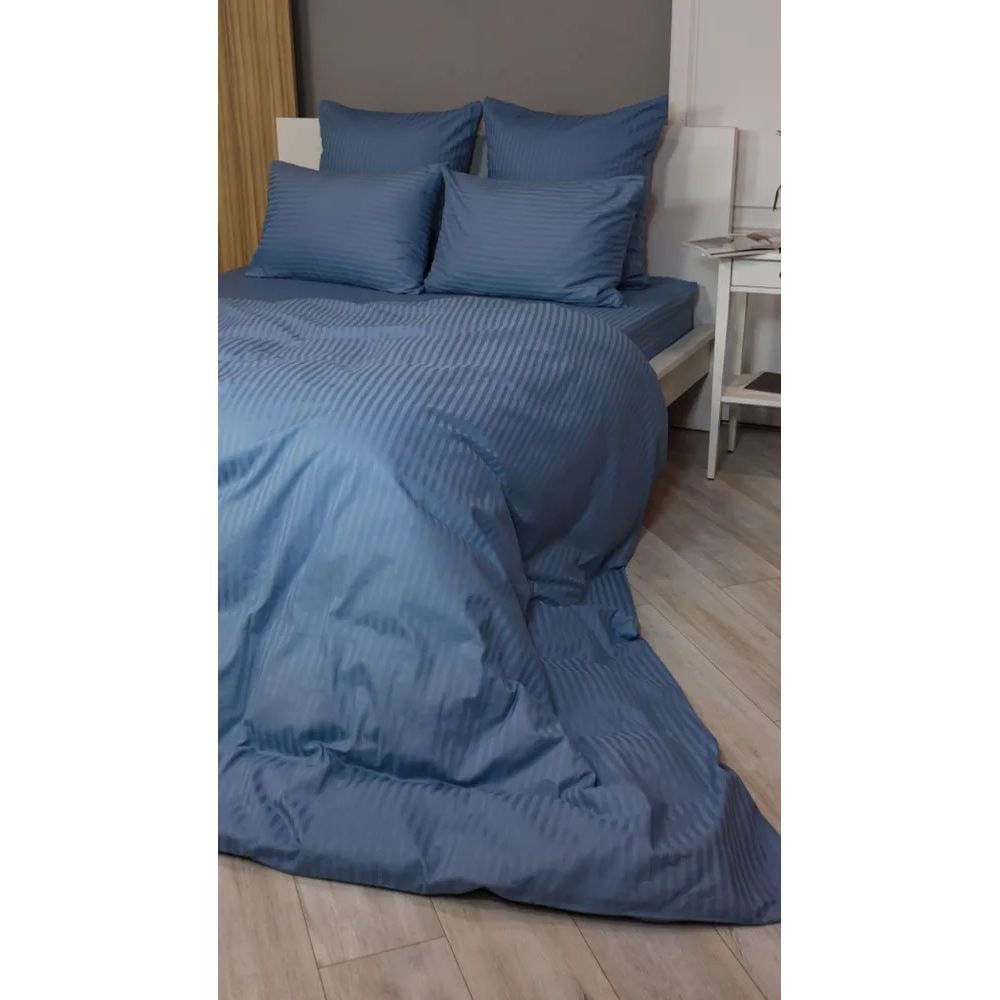 Комплект постельного белья LightHouse Sateen Stripe Blue Navy евростандарт синий (603623_2,0) - фото 5