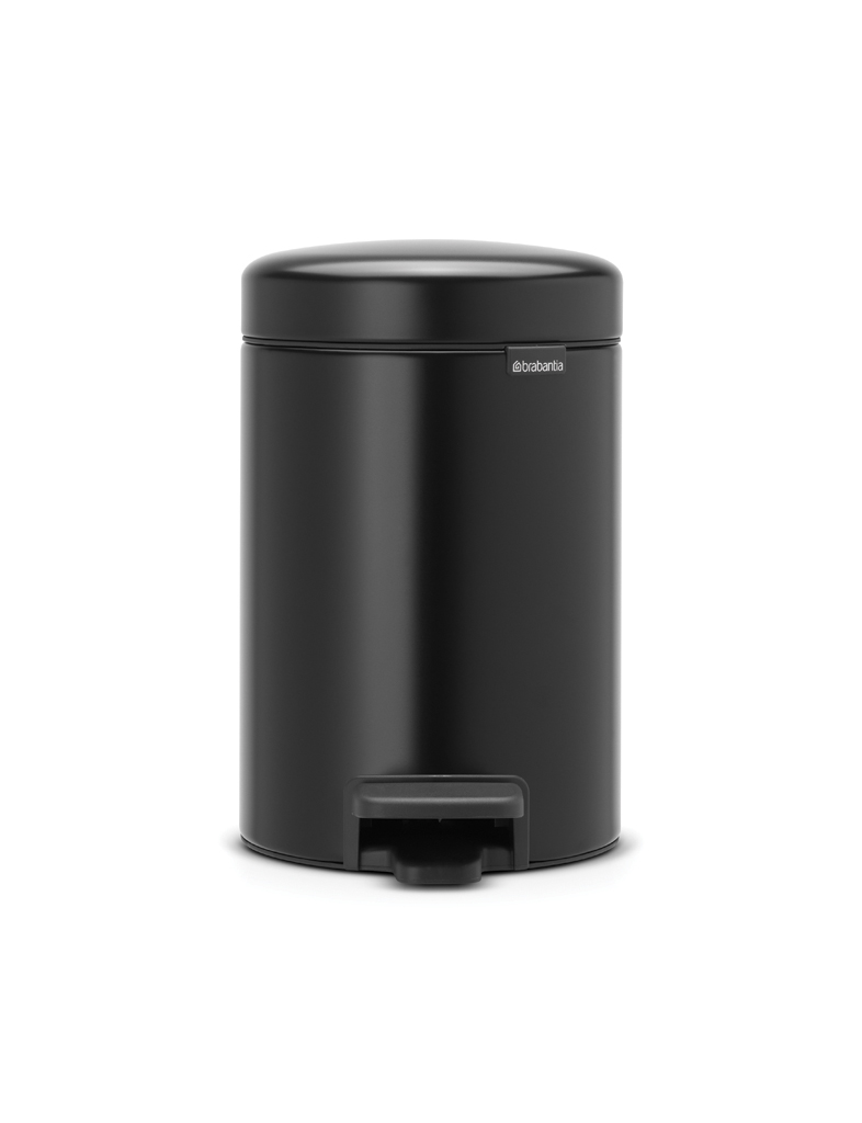 Бак для сміття Brabantia Pedal Bin, чорний матовий, 3 л (113321) - фото 1