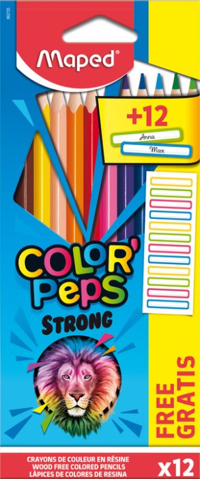 Карандаши цветные Maped Color peps Classic, 12 шт.+ 12 наклеек (MP.862725) - фото 1