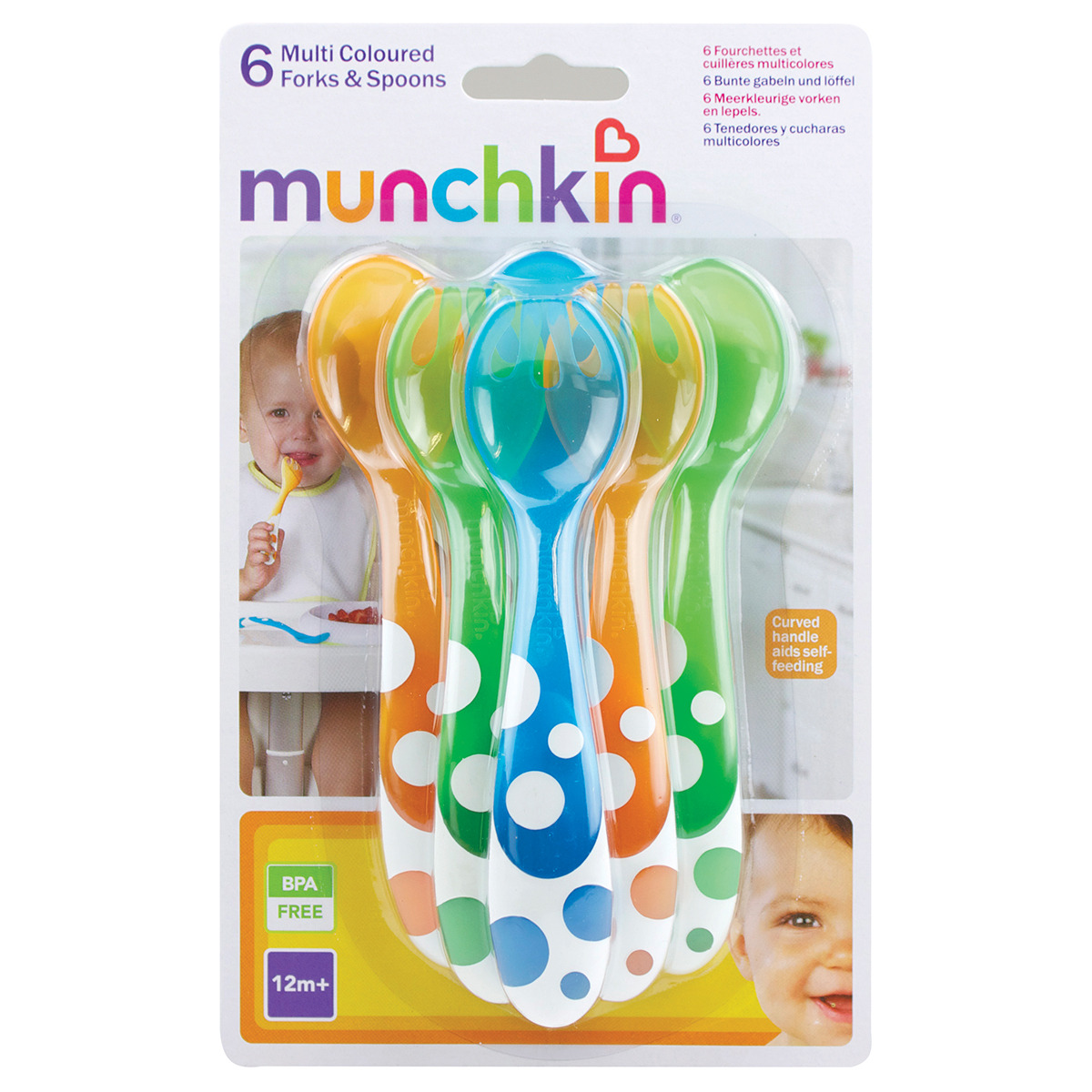 Набор Munchkin: 3 ложки и 3 вилки, разноцветные (011454) - фото 2
