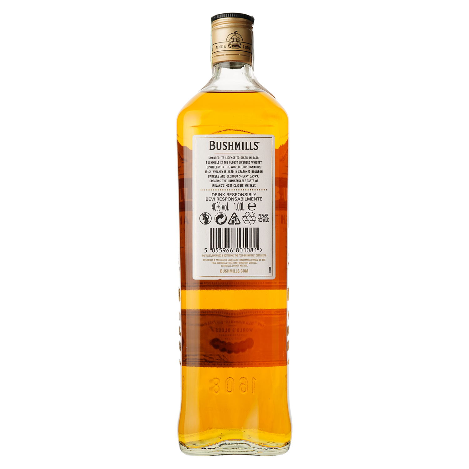 Віскі Bushmills Original Irish Whiskey, 40%, 1 л (374293) - фото 2