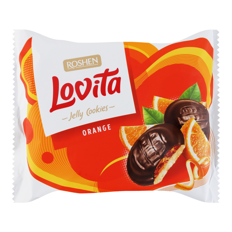 Печиво Roshen Lovita Jelly Cookies Orange 420 г (889199) - фото 1