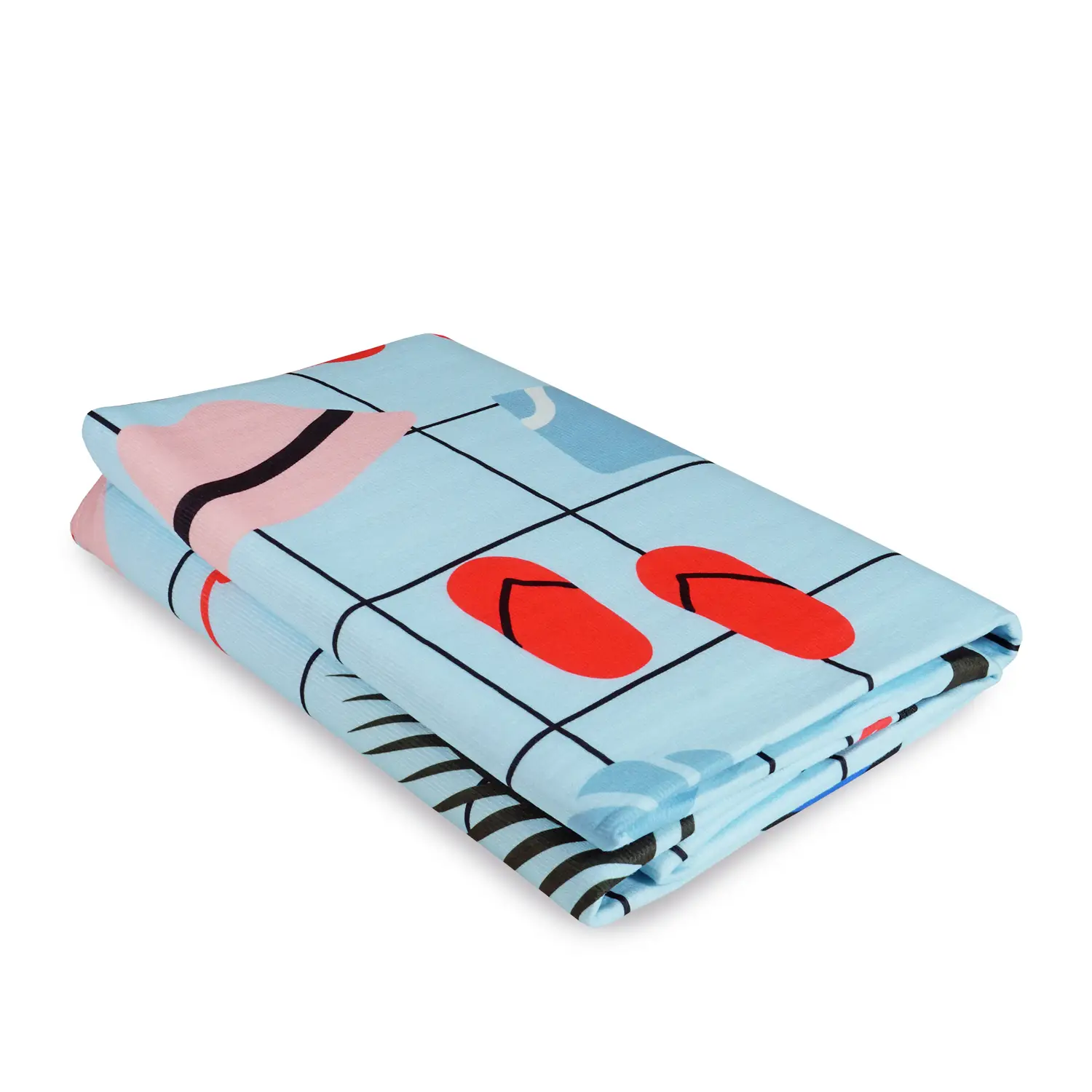 Влагостойкий коврик-сумка Supretto для пикника, 145х130 см, разноцветный (7828) - фото 2