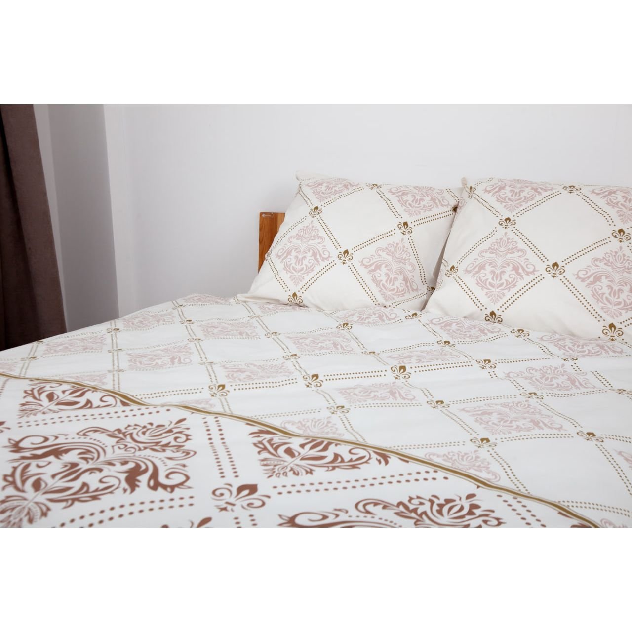 Комплект постельного белья ТЕП Happy Sleep Duo Glorius двуспальный белый с бежевым (2-04010_26634) - фото 2