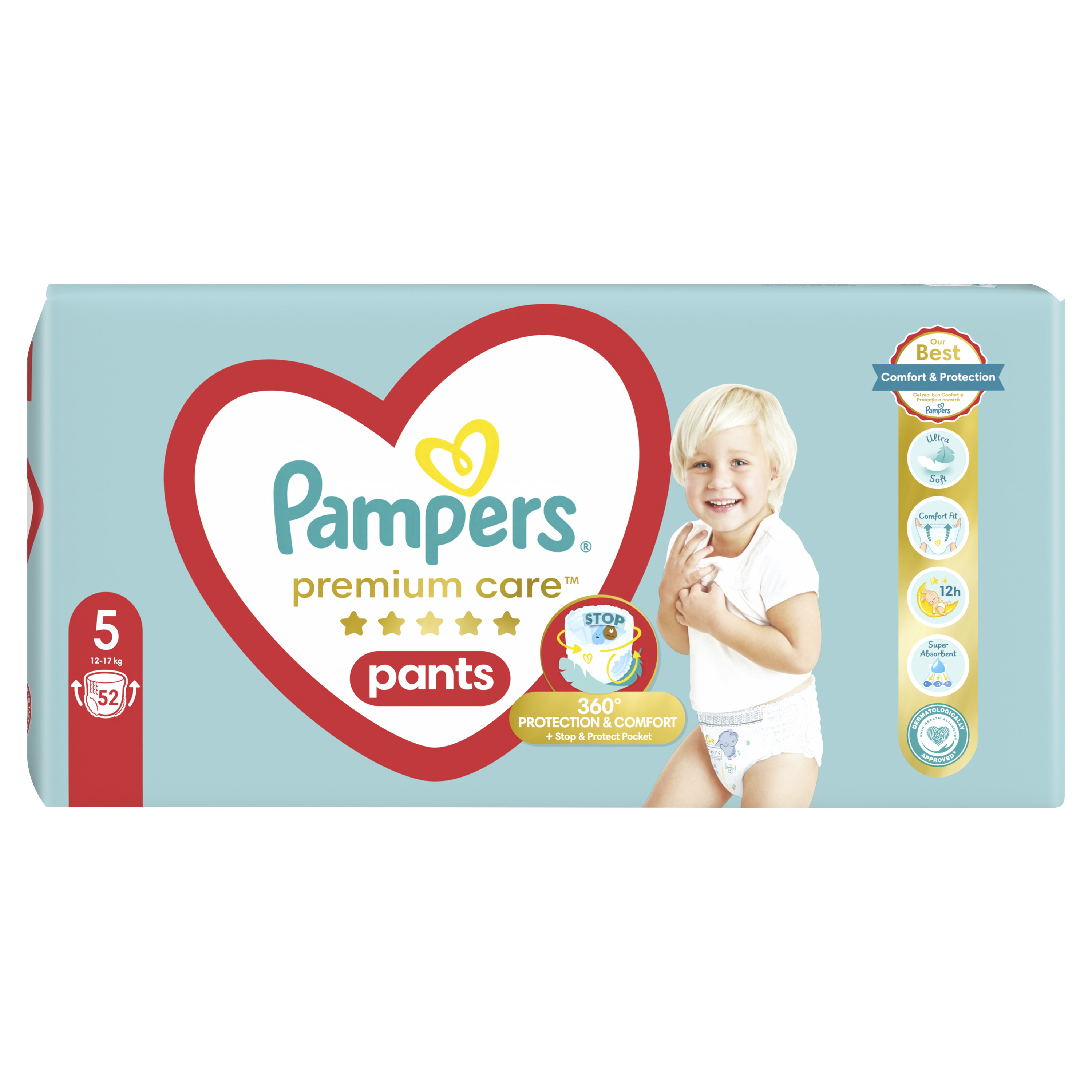 Набір Підгузків-трусиків Pampers Premium Care Pants 5 (12-17 кг) 2 х 52 шт. - фото 3