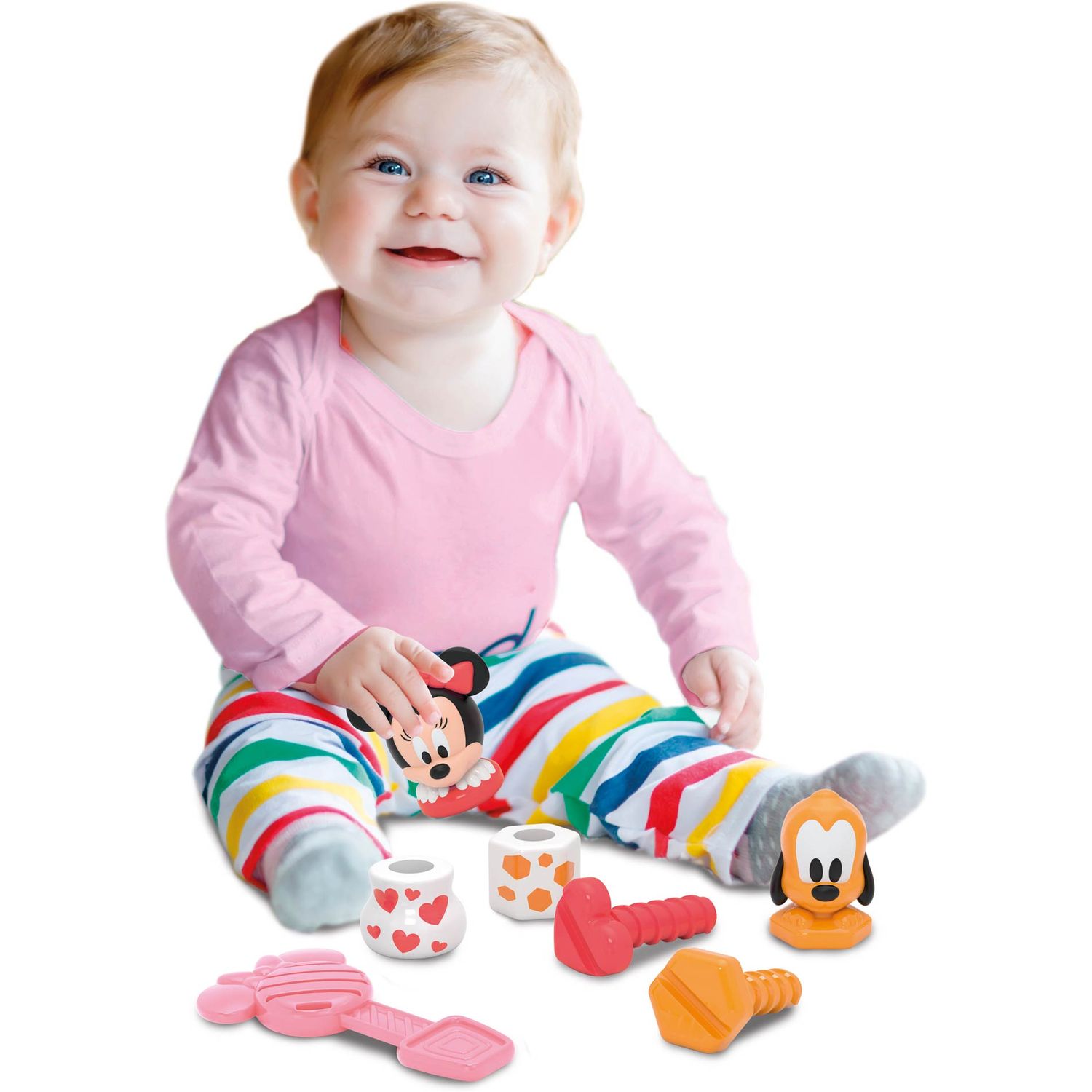 Игрушка развивающая Baby Clementoni Конструктор Minnie & Pluto Build & Play Disney Baby (17842) - фото 6