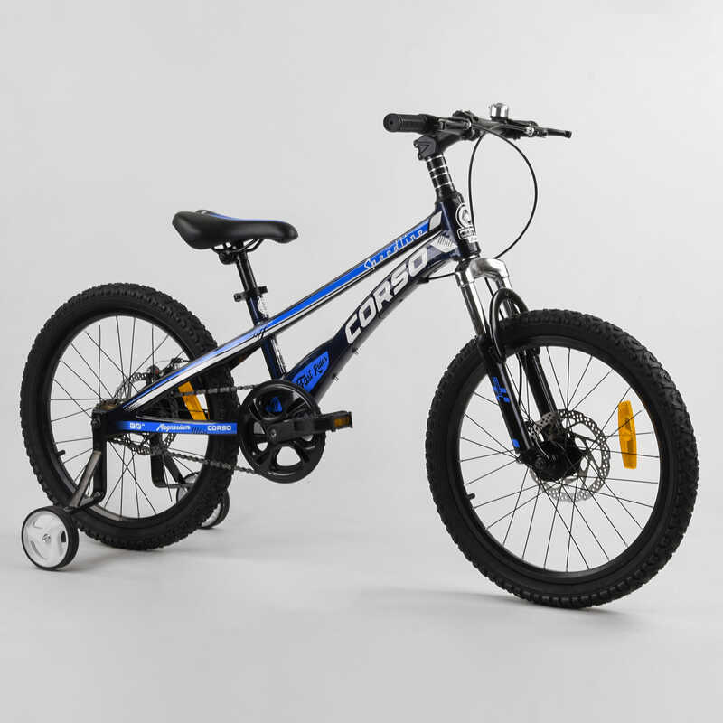 Детский велосипед Corso 20 дюймов синьо-черный 231993 - фото 2