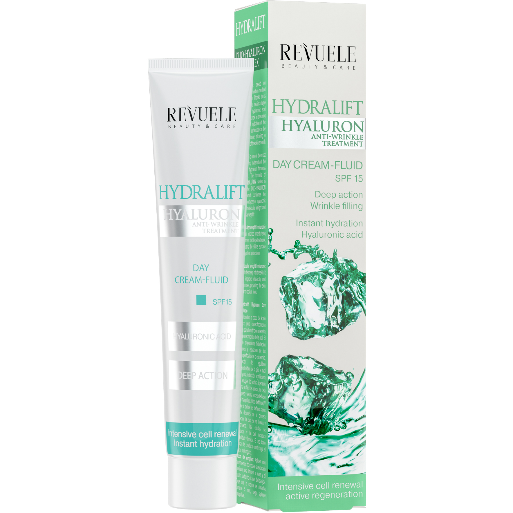 Денний крем-флюїд для обличчя Revuele Hydralift Hyaluron Day Cream Fluid SPF 15, 50 мл - фото 1