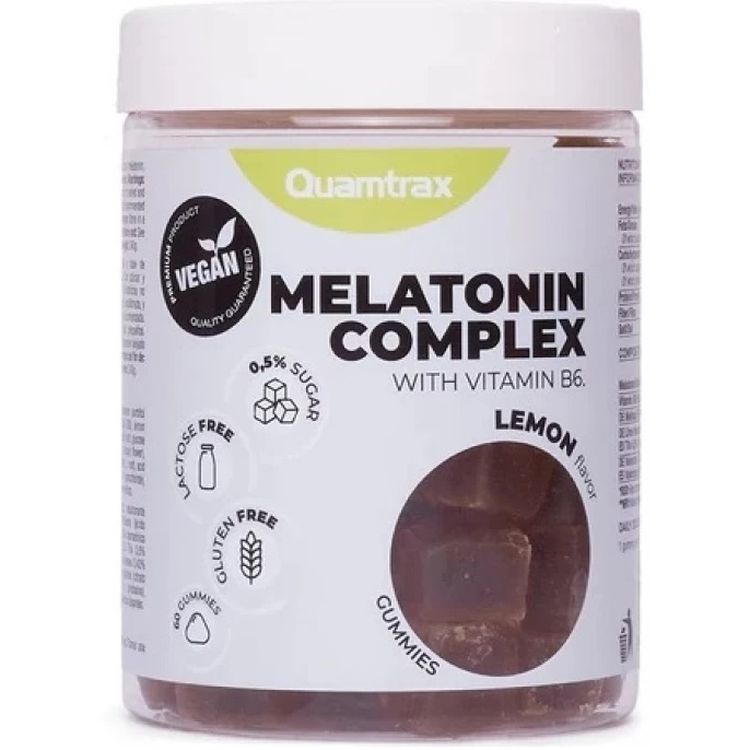 Комплекс для сну Quamtrax Melatonin Complex лимон 60 цукерок - фото 1