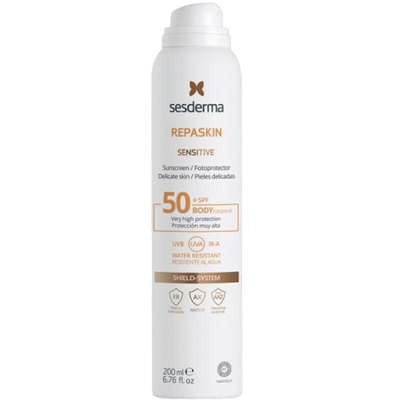 Солнцезащитный спрей для тела Sesderma Repaskin Sensitive Transparent Spray SPF 50, 200 мл - фото 1