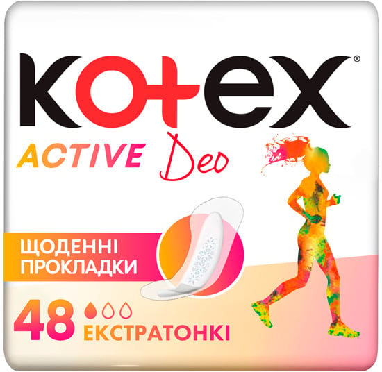 Ежедневные прокладки Kotex Active Deo 48 шт. - фото 1