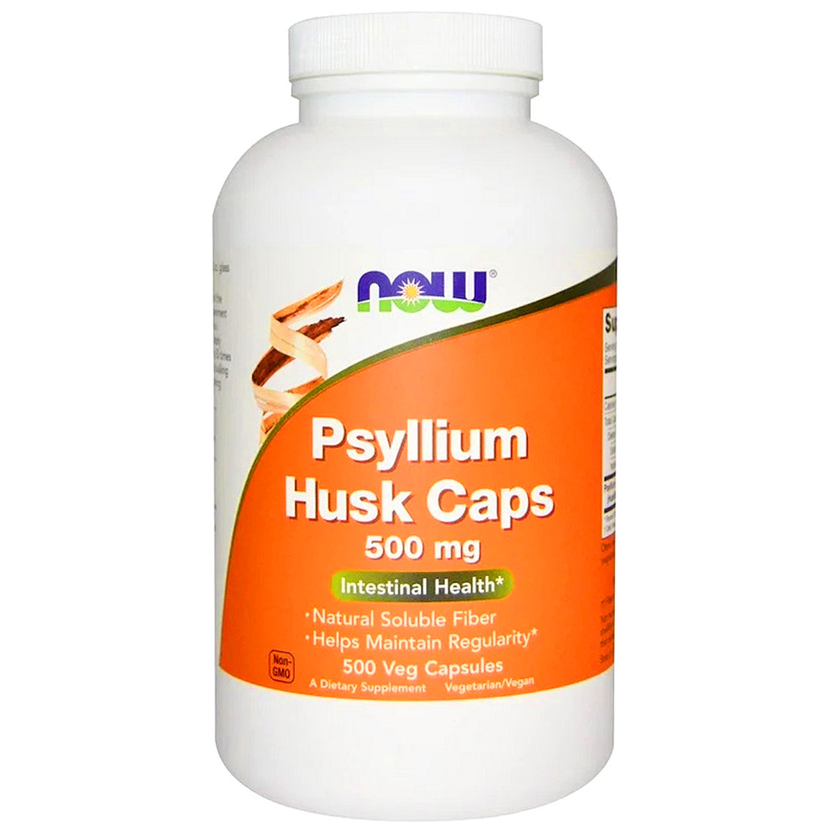 Пищевая добавка Now Подорожник Psyllium Husk 500 мг 500 капсул - фото 1