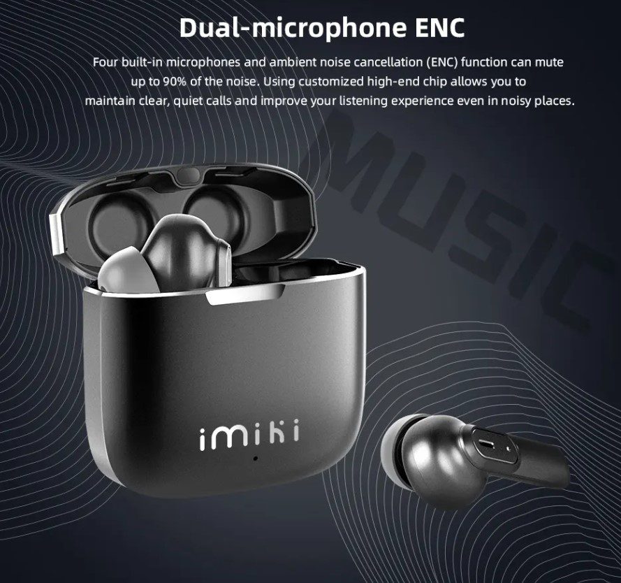 Навушники бездротові iMiLab imiki MT-2 Black - фото 8