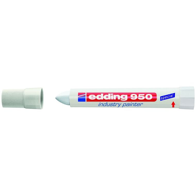 Маркер Edding Industry Paint конусообразный 10 мм белый (e-950/11) - фото 1