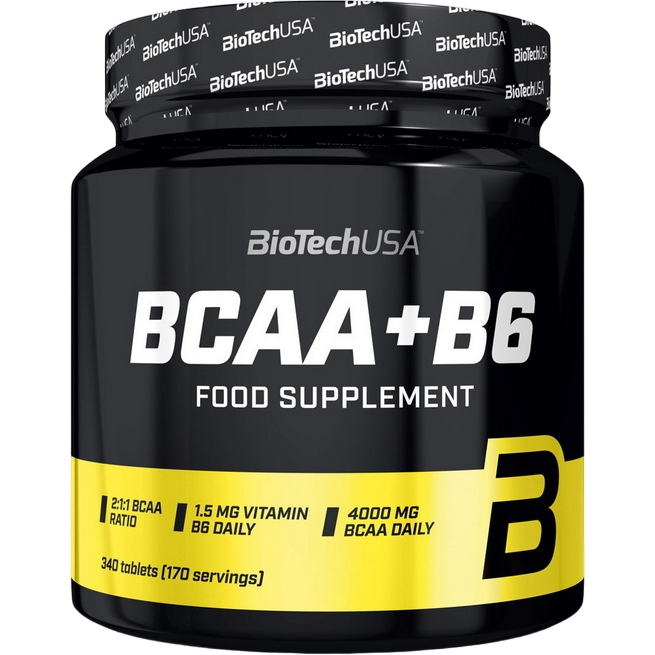 Аминокислота BioTech BCAA+B6 340 таблеток - фото 1
