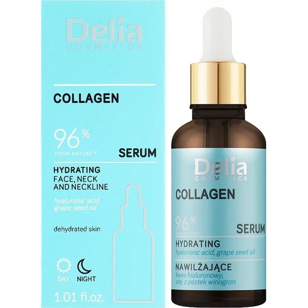 Сироватка зволожуюча Delia Cosmetics Serum з колагеном для зневодненої шкіри 30 мл - фото 1