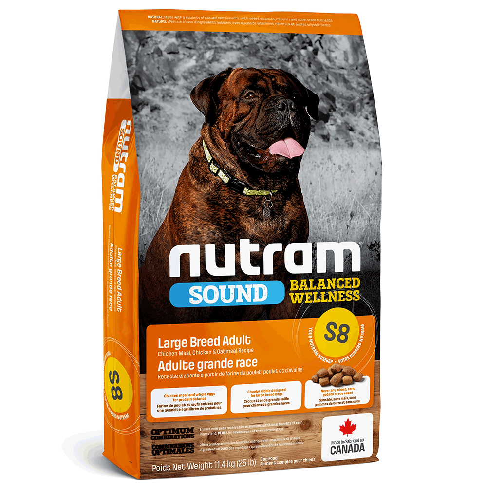 Сухой корм для собак больших пород Nutram - S8 Sound Balanced Wellness Large Breed Adult Dog, 11,4 кг (67714102321) - фото 1