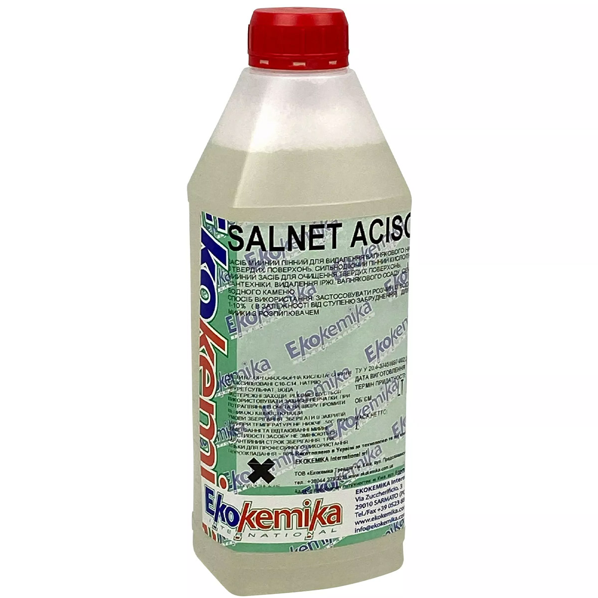 Засіб для видалення вапнякового нальоту, іржі та мильних відкладень Ekokemika Salnet Acisol 1 л - фото 1