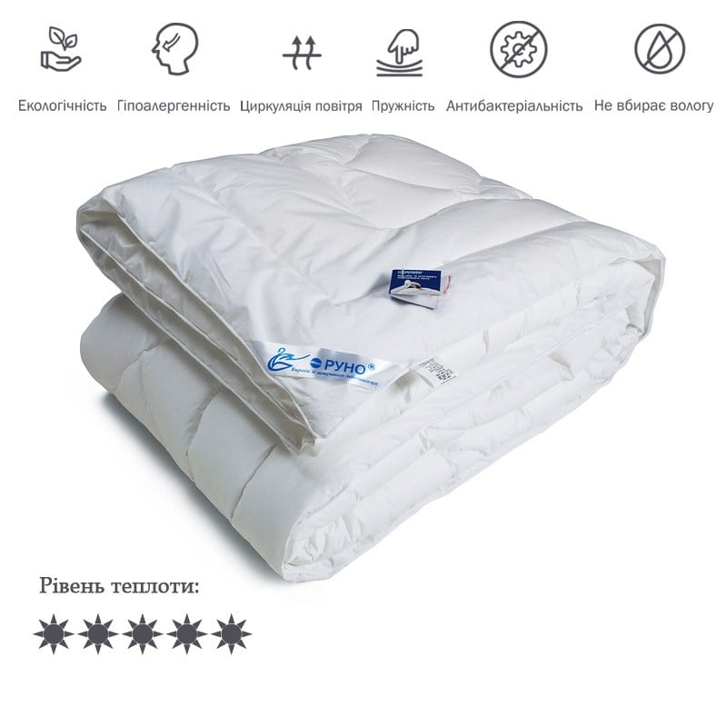 Одеяло из искусственного лебяжьего пуха Руно, 205х172 см, белый (316.139ЛПУ) - фото 2