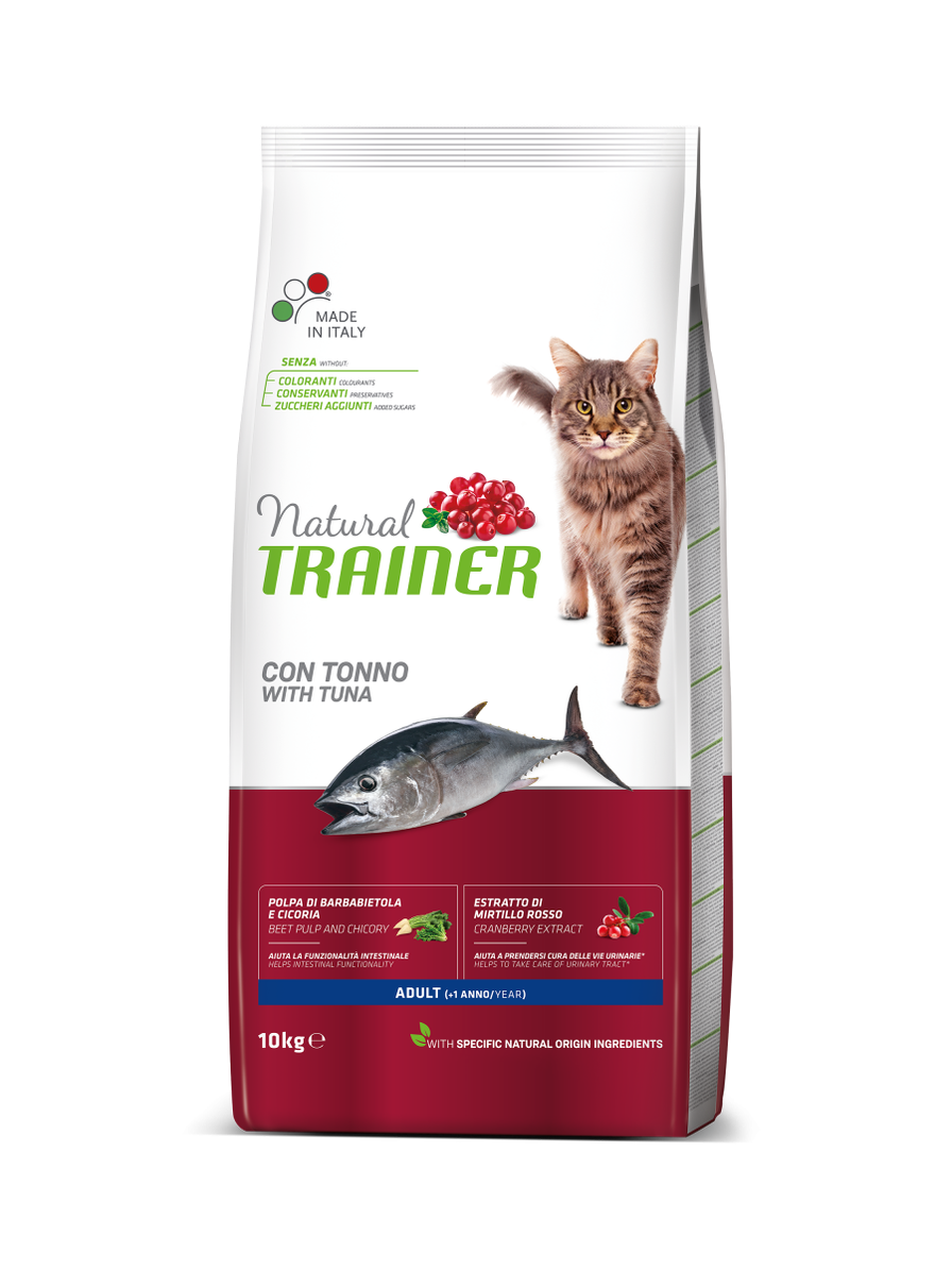 Сухий корм для котів Trainer Natural Super Premium Adult with Tuna, з тунцем, 10 кг - фото 1