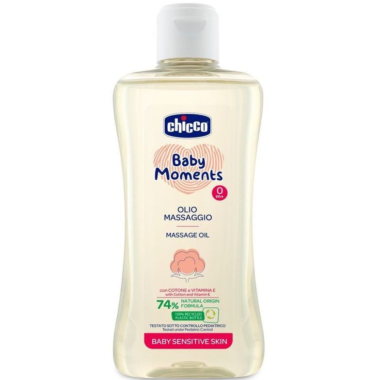 Масло для массажа Chicco Baby Moments для чувствительной кожи 200 мл (10242.00) - фото 1