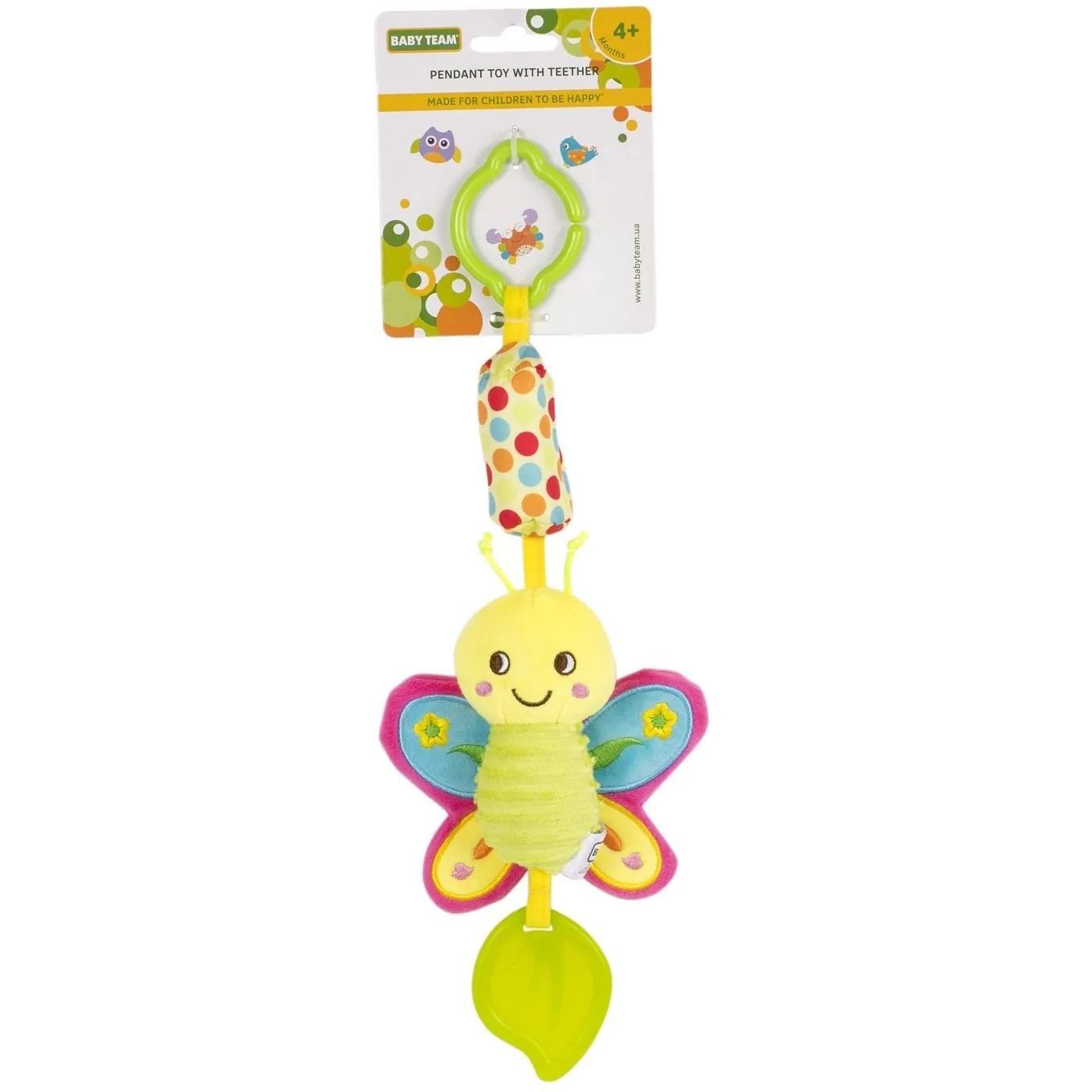 Іграшка-підвіска Baby Team Метелик, салатовий (8520_Бабочка) - фото 1