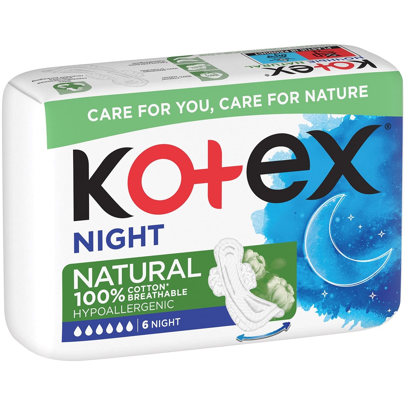 Гігієнічні прокладки Kotex Natural Night 6 шт. - фото 6