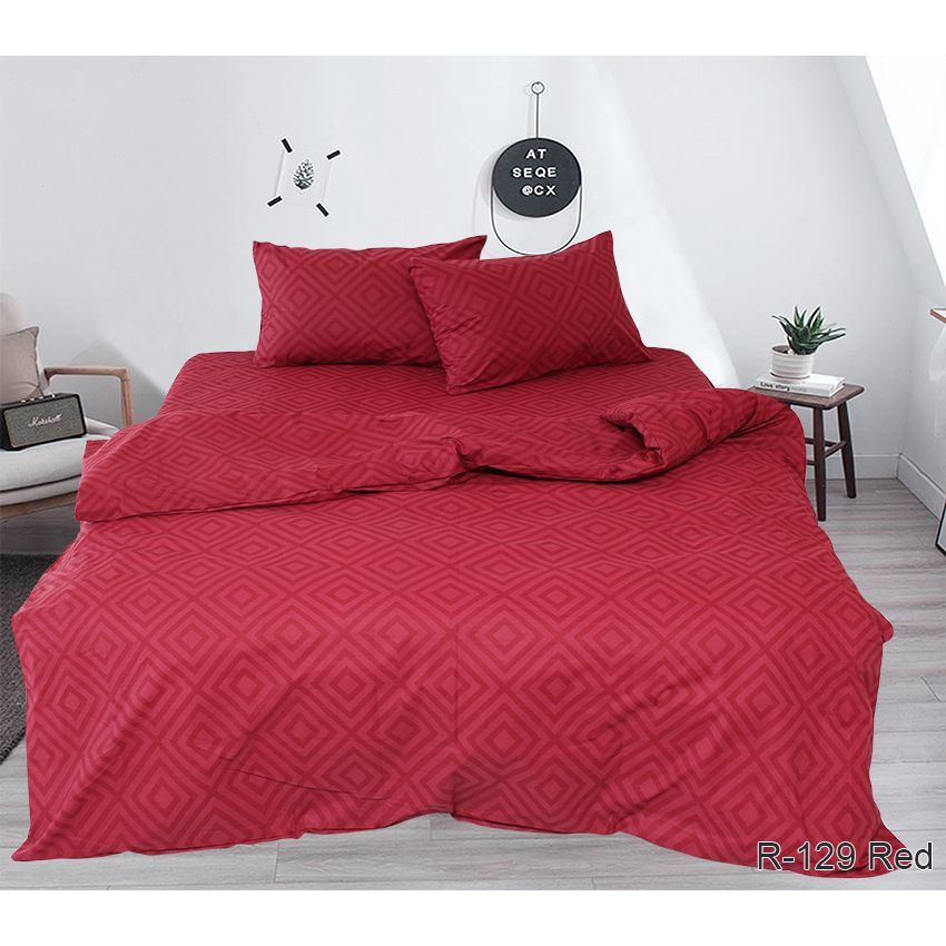 Комплект постельного белья TAG Tekstil 1.5-спальный Красный 000163361 (R129Red) - фото 1