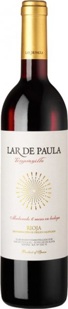 Вино Lar de Paula Tempranillo красное сухое, 0,75 л, 13% (574958) - фото 1