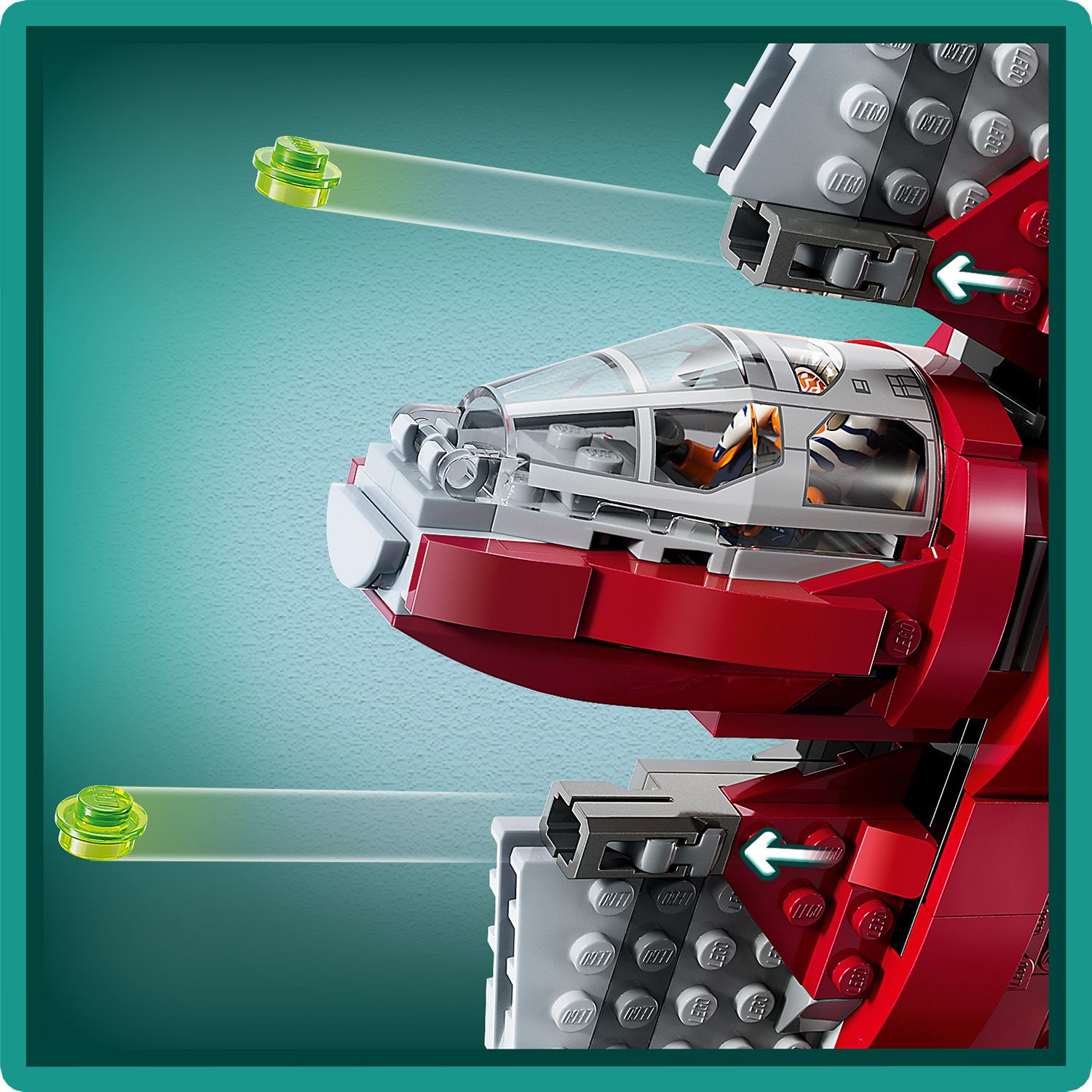 Конструктор LEGO Star Wars Шатл джедаев T-6 Асоки Тано 601 деталь (75362) - фото 7