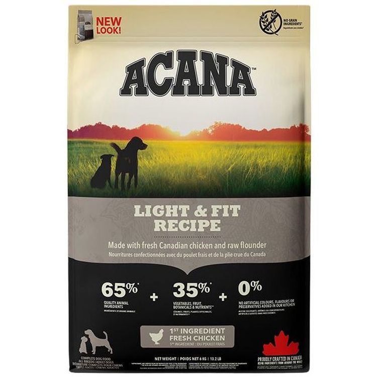 Сухой корм для собак Acana Light & Fit Recipe, 6 кг - фото 1
