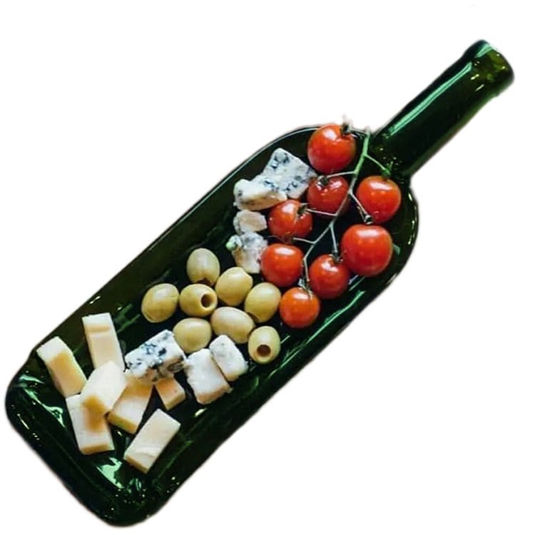 Плоска тарілка для закусок Mazhura Vine, зелена (mz715581) - фото 1