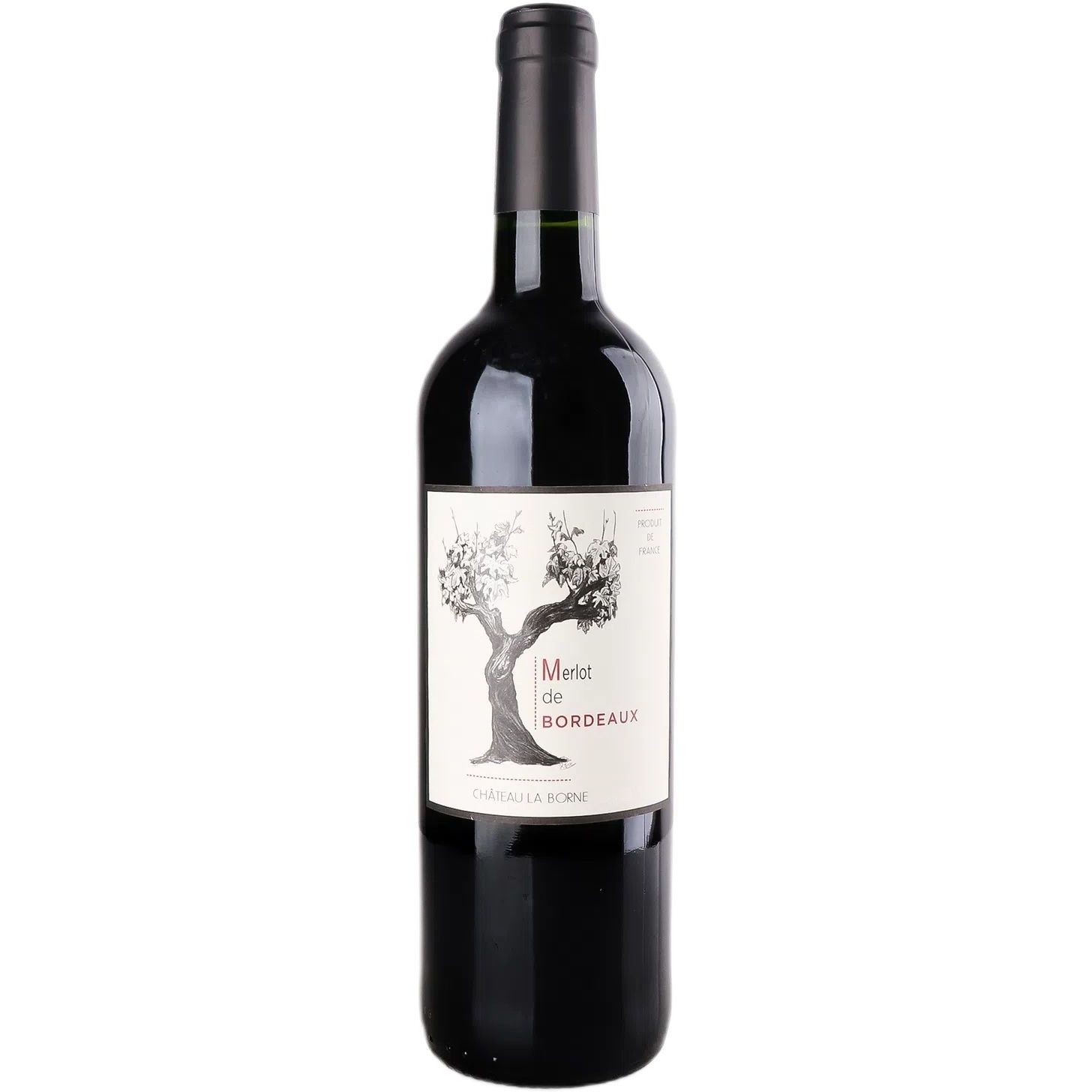 Вино Chateau La Borne Merlot красное сухое 0.75 л - фото 1