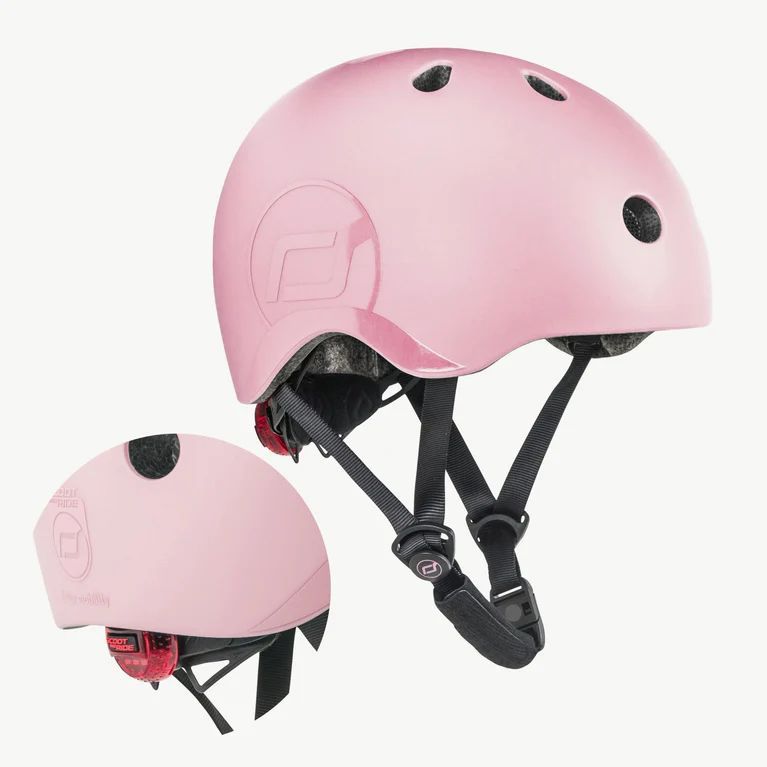 Шлем защитный детский Scoot and Ride с фонариком 51-53 см розовый (SR-190605-ROSE) - фото 3