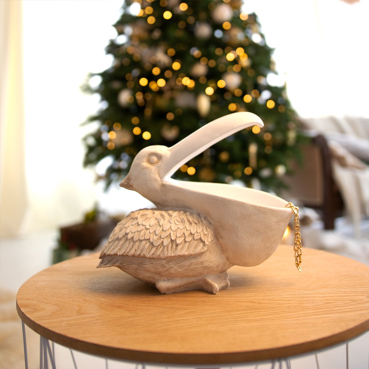 Статуетка декоративна МВМ My Home Пелікан, біла (DH-ST-04 WHITE) - фото 6