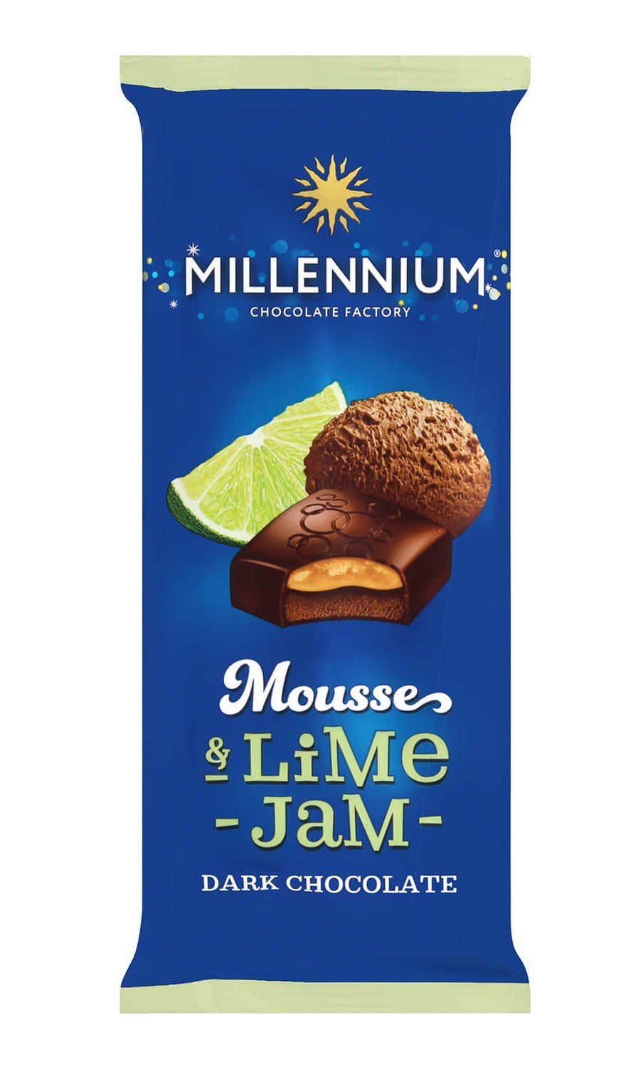 Шоколад черный Millennium с муссовой и лаймовой начинкой, 135 г (779431) - фото 1