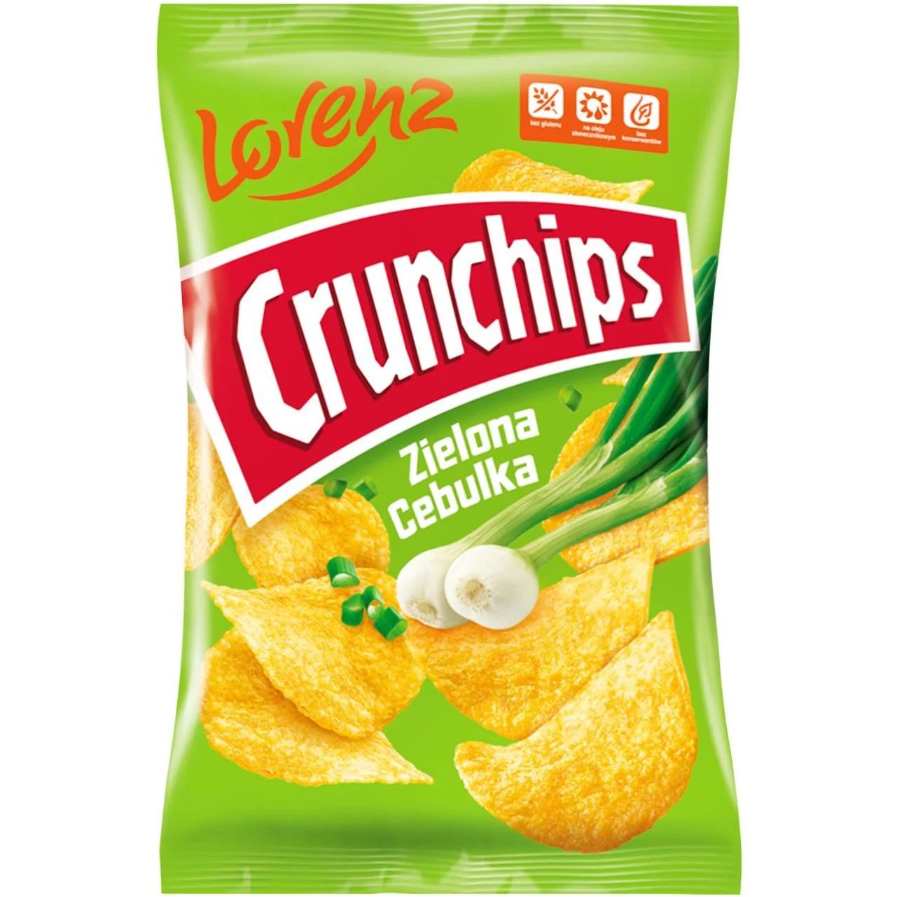 Чипси Lorenz Crunchips зі смаком зеленої цибулі 140 г - фото 1